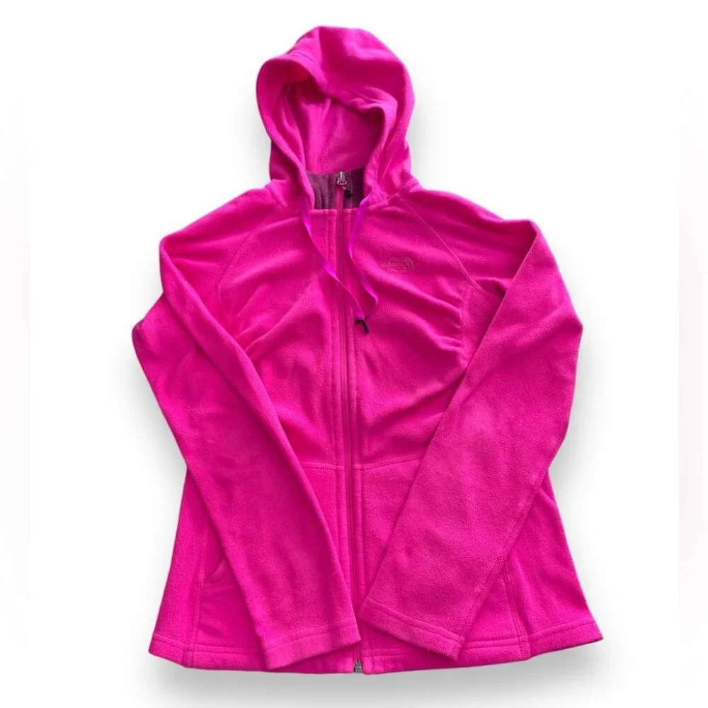 The North Face Pink Fleece Womens Zip Up Sweater Jacket Size XS